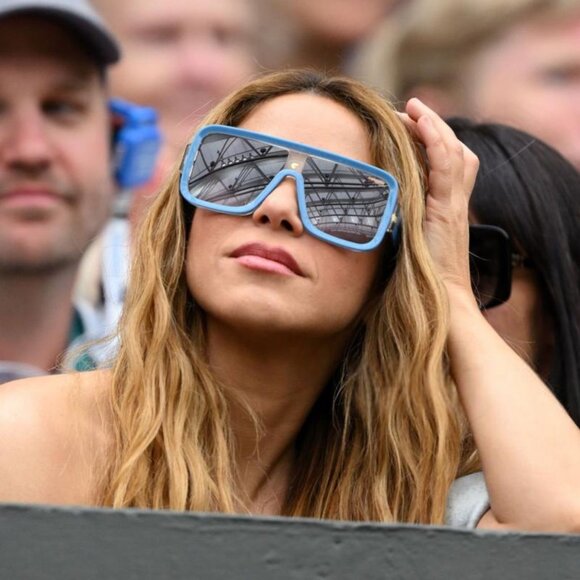 Carrera FLAGLAB 14 0YRQ 9O Sunglasses Blue Beige Shield Frame, Grey Lenses - Picture 1 of 11